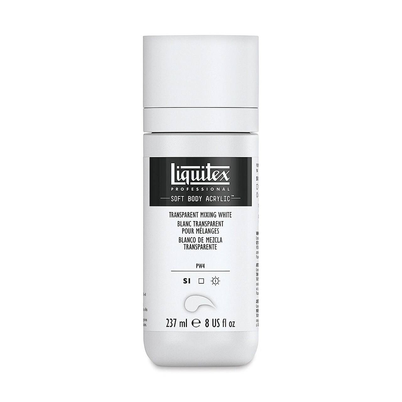 Liquitex Soft Body Artist Acrylics - Transparent Mixing White, 237 ml